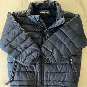 Patagonia Blue Puffer Jacket with Water-Resistant Fabric